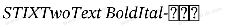 STIXTwoText BoldItal字体转换